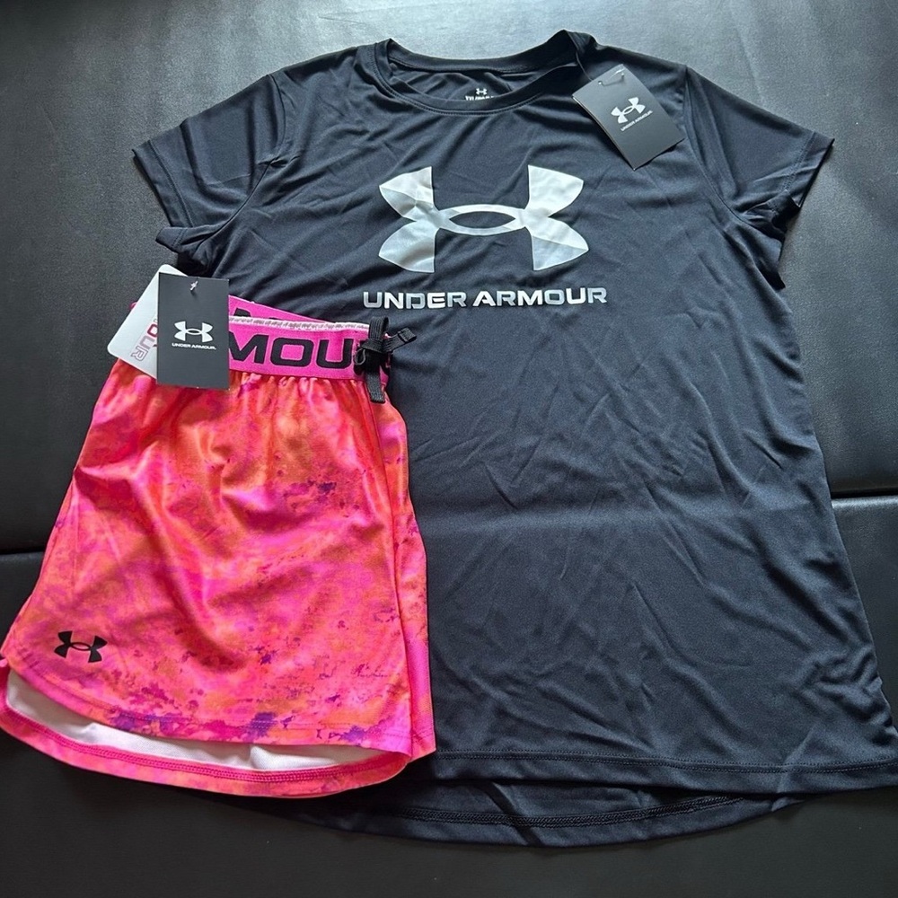 NWT Under Armour Athletic Set Girls Youth Size Large